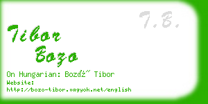 tibor bozo business card